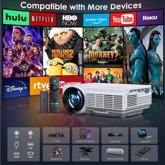 Bluetooth and WiFi projector - Picture 4 of 10